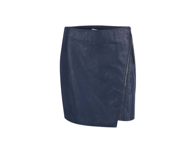 Tmavě modrá sukně se zipem Vero Moda Stella