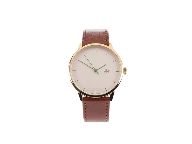 Hnědé unisex minimalistické hodinky Cheapo Nawroz