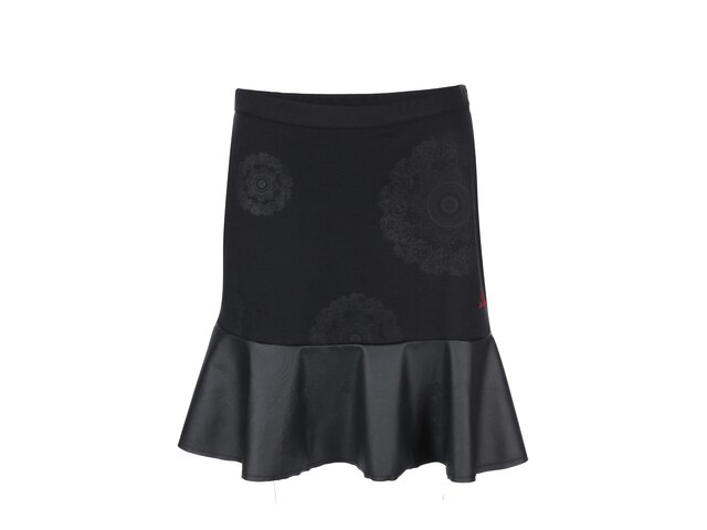 Černá sukně se vzorem Desigual Consuelo
