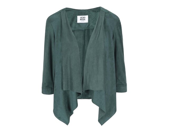 Tmavě zelený blejzr s 3/4 rukávy Vero Moda Kerry