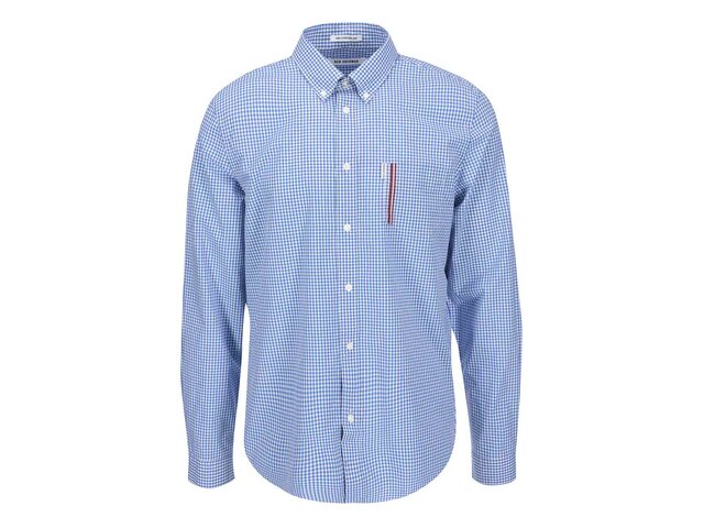 Světle modrá kostkovaná košile Ben Sherman