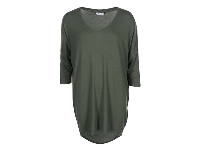 Khaki top s tříčtvrtečním rukávem ONLY Josephine