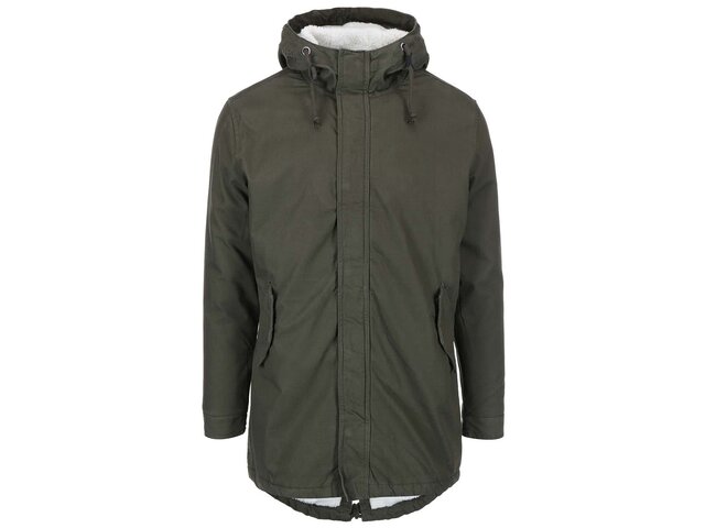 Tmavě zelená parka se zimní podšívkou Jack & Jones Clive
