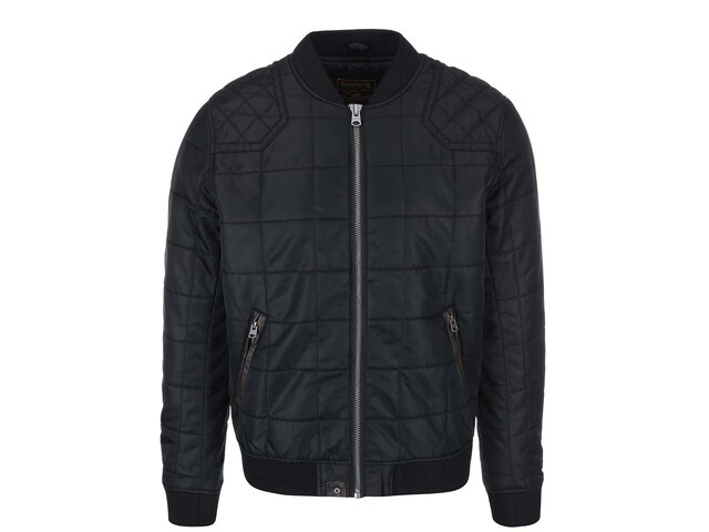 Černý bomber s detaily na loktech Jack & Jones Driver