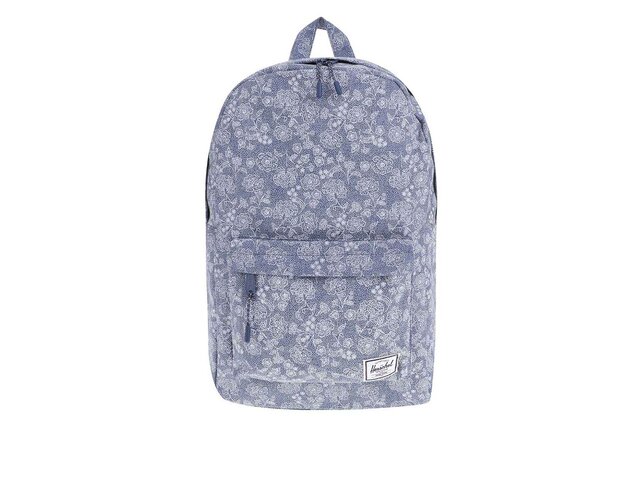 Modrý květovaný batoh Herschel Classic Mid-Volume