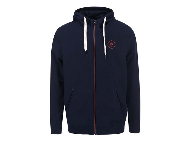 Tmavě modrá mikina na zip Jack & Jones Track