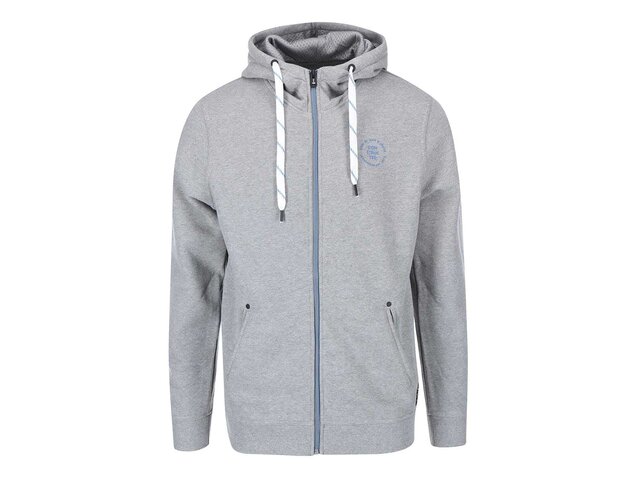 Světle šedá mikina na zip Jack & Jones Track
