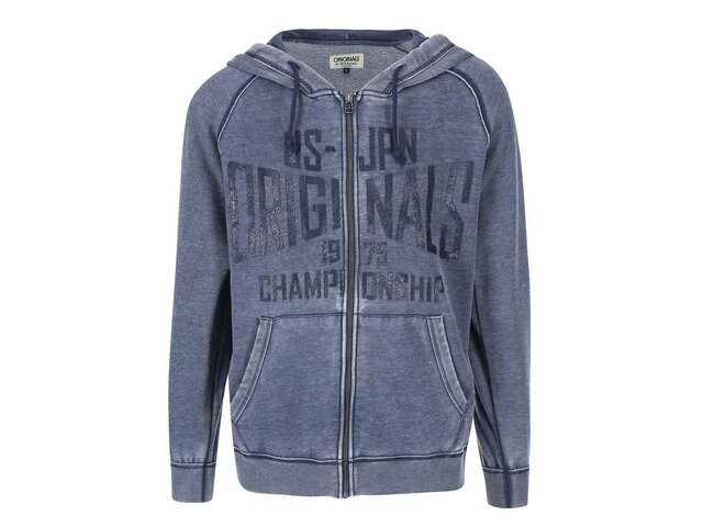 Šedomodrá mikina s kapucí Jack & Jones Morris