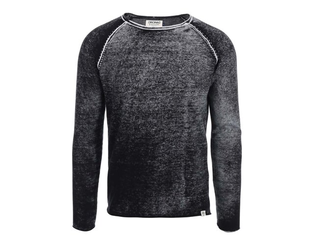 Černý žíhaný vintage svetr Jack & Jones Paint