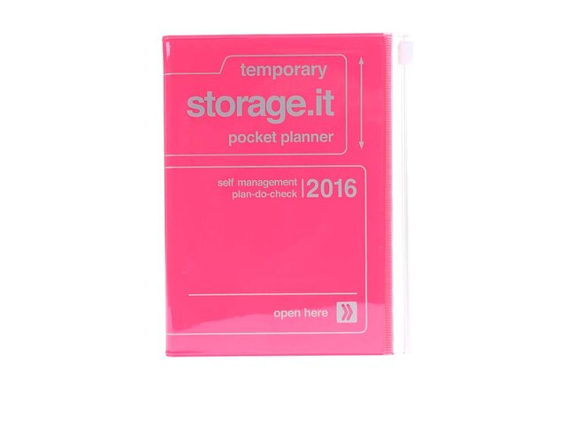 Růžový diář A6 2016 Mark's Storage.it