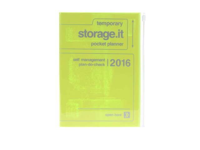 Zelenožlutý diář A6 2016 Mark's Storage.it