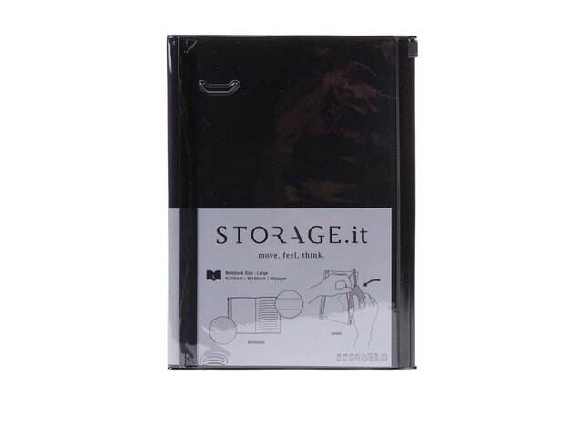 Černý zápisník s plastovým obalem Mark's Storage.it