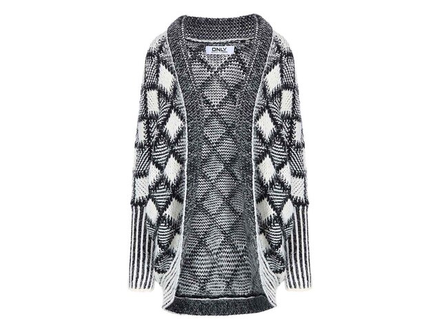 Černo-krémový vzorovaný cardigan ONLY Irene