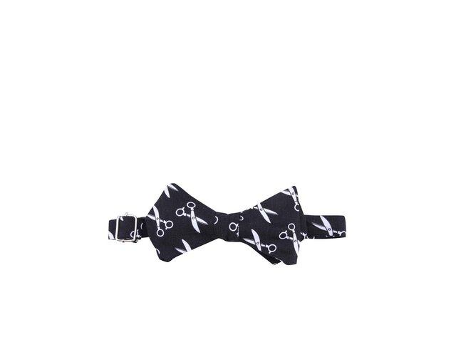 Černý vázací motýlek Krispol Store Nůžky