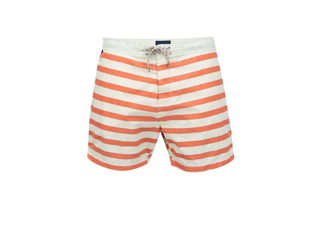 Žluté pánské plavky s oranžovými pruhy Scotch & Soda