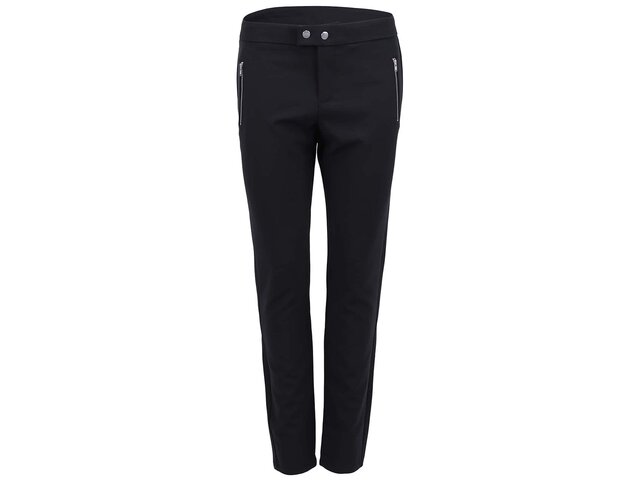 Černé kalhoty s knoflíky ve stříbrné barvě Vero Moda Sweety