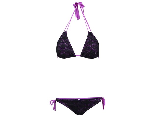 Černo-fialové vzorované bikiny Relleciga Marianne