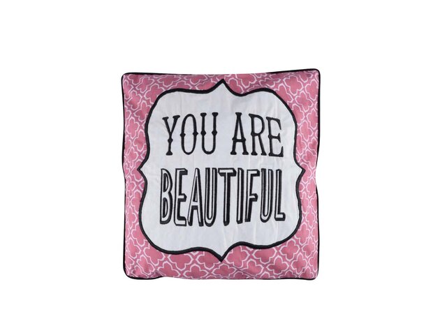 Růžový polštář Sass & Belle You Are Beautiful
