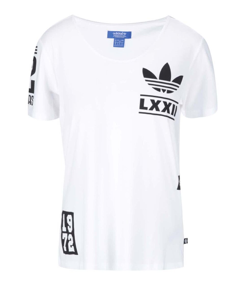 Bile Damske Tricko Adidas Originals Brln Logo Vanocni Hit
