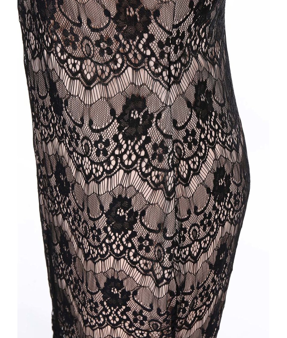 Černo-béžové krajkované šaty Lipstick Boutique Daria