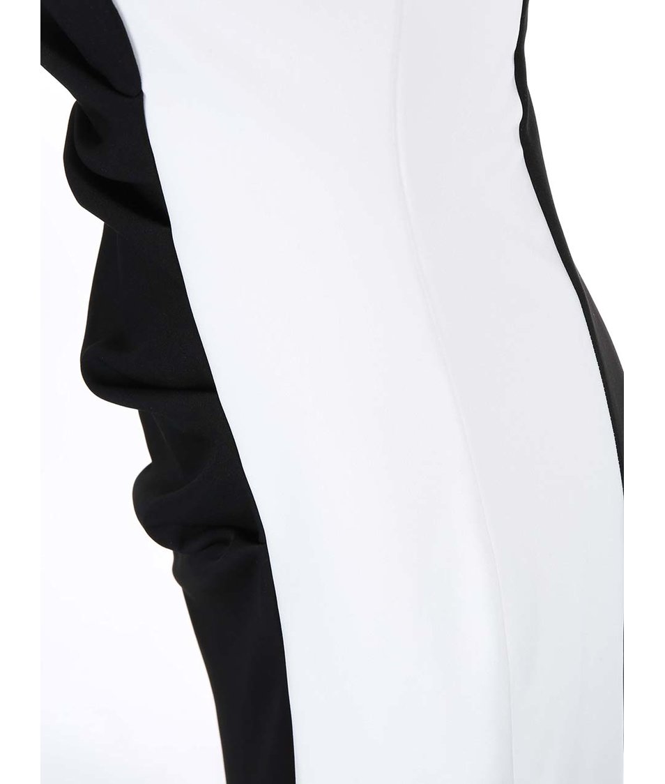 Bílo-černé dlouhé šaty Lipstick Boutique Deelia