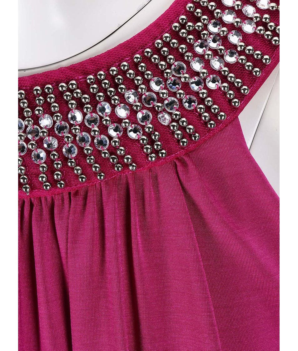 Růžové šaty se zdobením Lipstick Boutique Queenie
