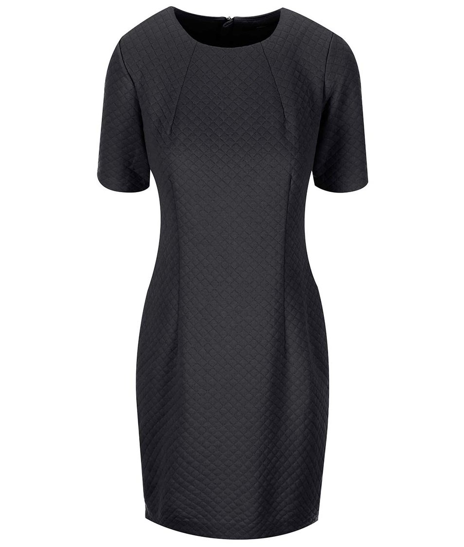 Černé šaty s plastickým vzorem s.Oliver