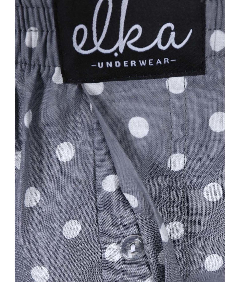 Šedé puntíkované trenýrky El.Ka Underwear