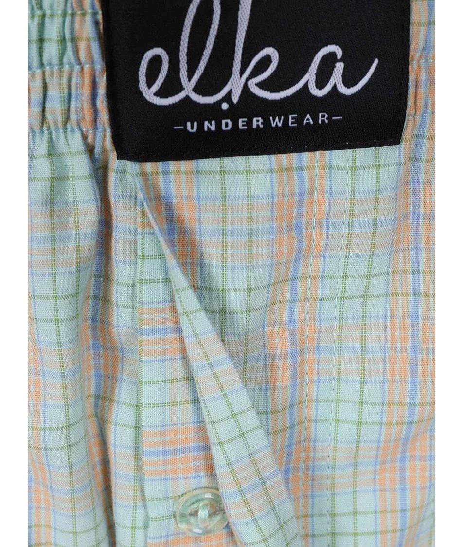 Světle zelené kárované trenýrky El.Ka Underwear