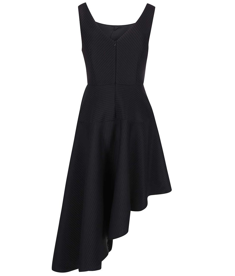 Černé šaty s asymetrickou sukní Goddiva