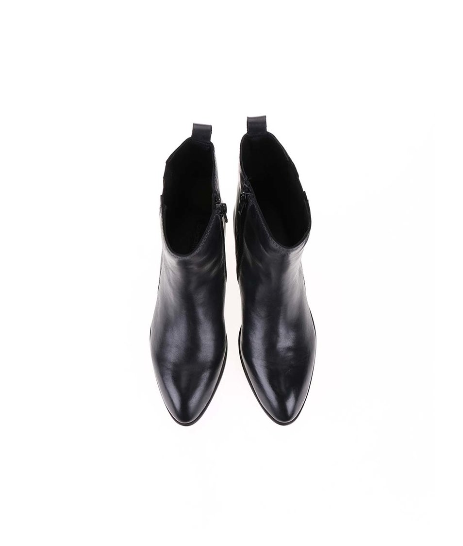 Černé kožené kotníkové boty bugatti Tizi
