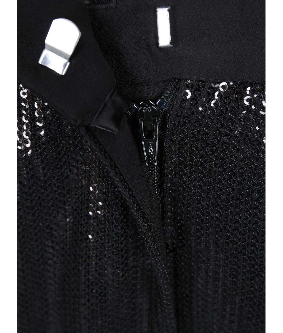 Černé flitrové kalhoty Closet