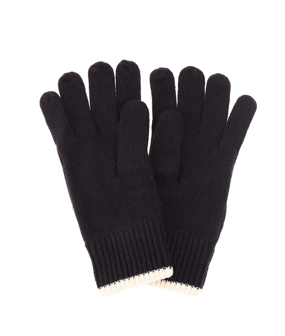 Černé dámské rukavice s krémovým lemem Rip Curl Rooney