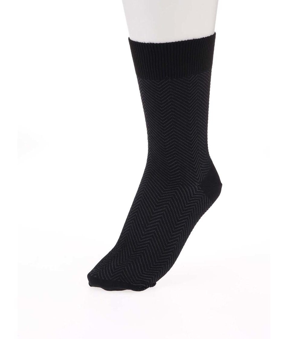 Fialovo-černé bambusové ponožky se vzorem Claudio