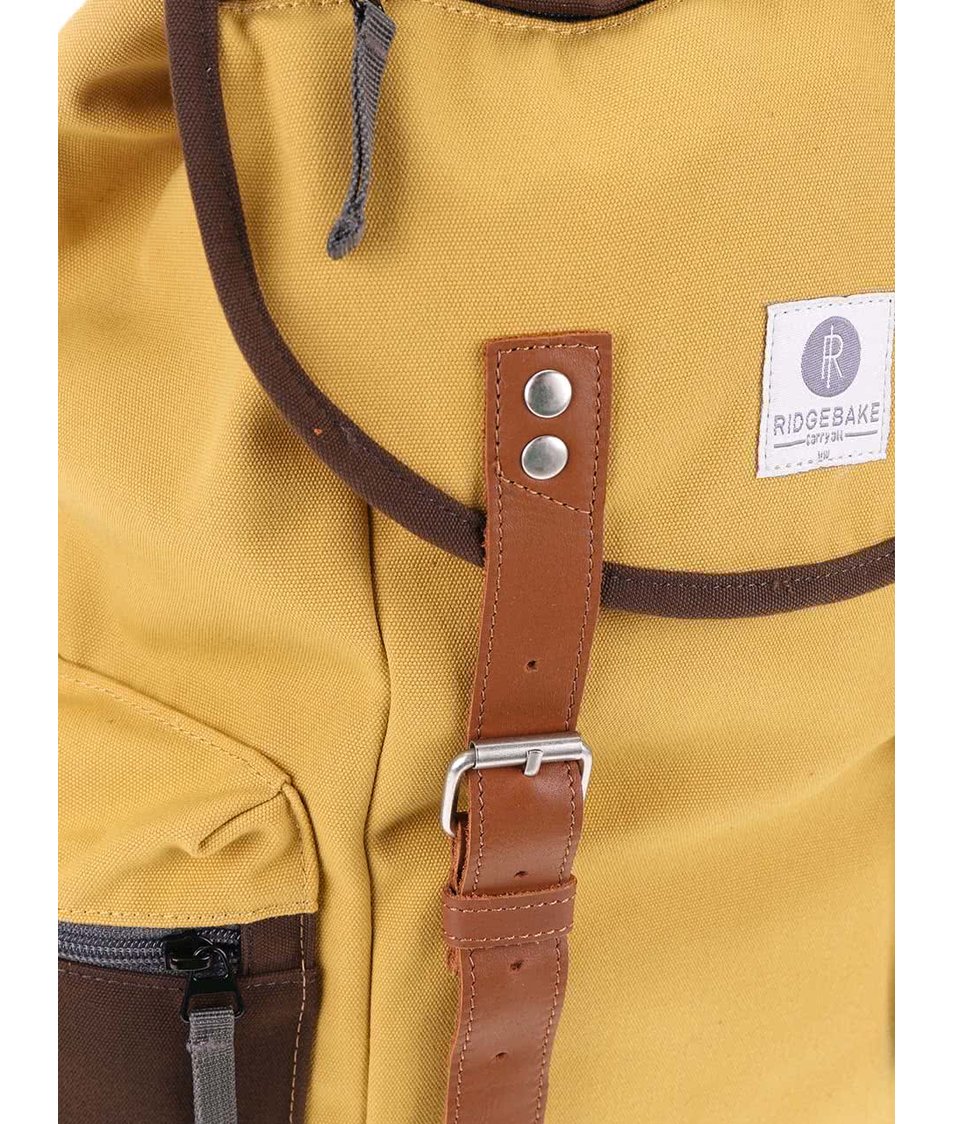 Hnědo-žlutý větší batoh s kapsami Ridgebake Liam