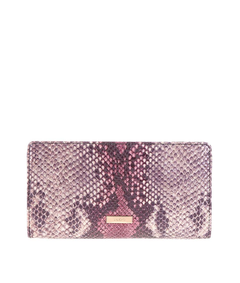 Šedo-fialová peněženka s hadím vzorem ALDO Apelian
