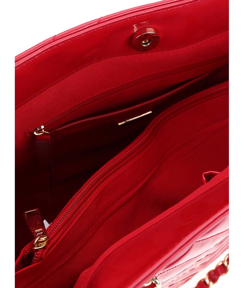 Červená velká lakovaná kabelka ALDO Borghi