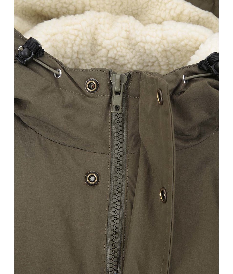 Khaki zimní bunda s kapucí Fat Moose Trotter