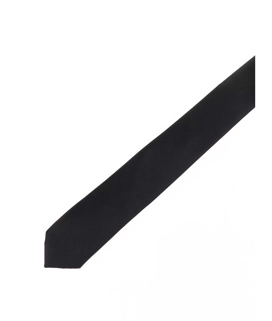 Černá hedvábná kravata Selected Plain