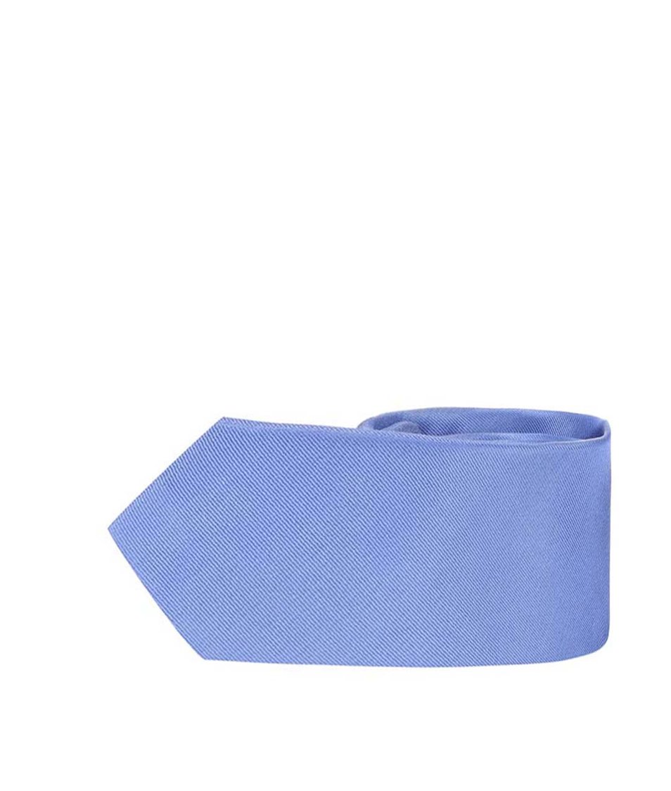 Modrá hedvábná kravata Selected Plain
