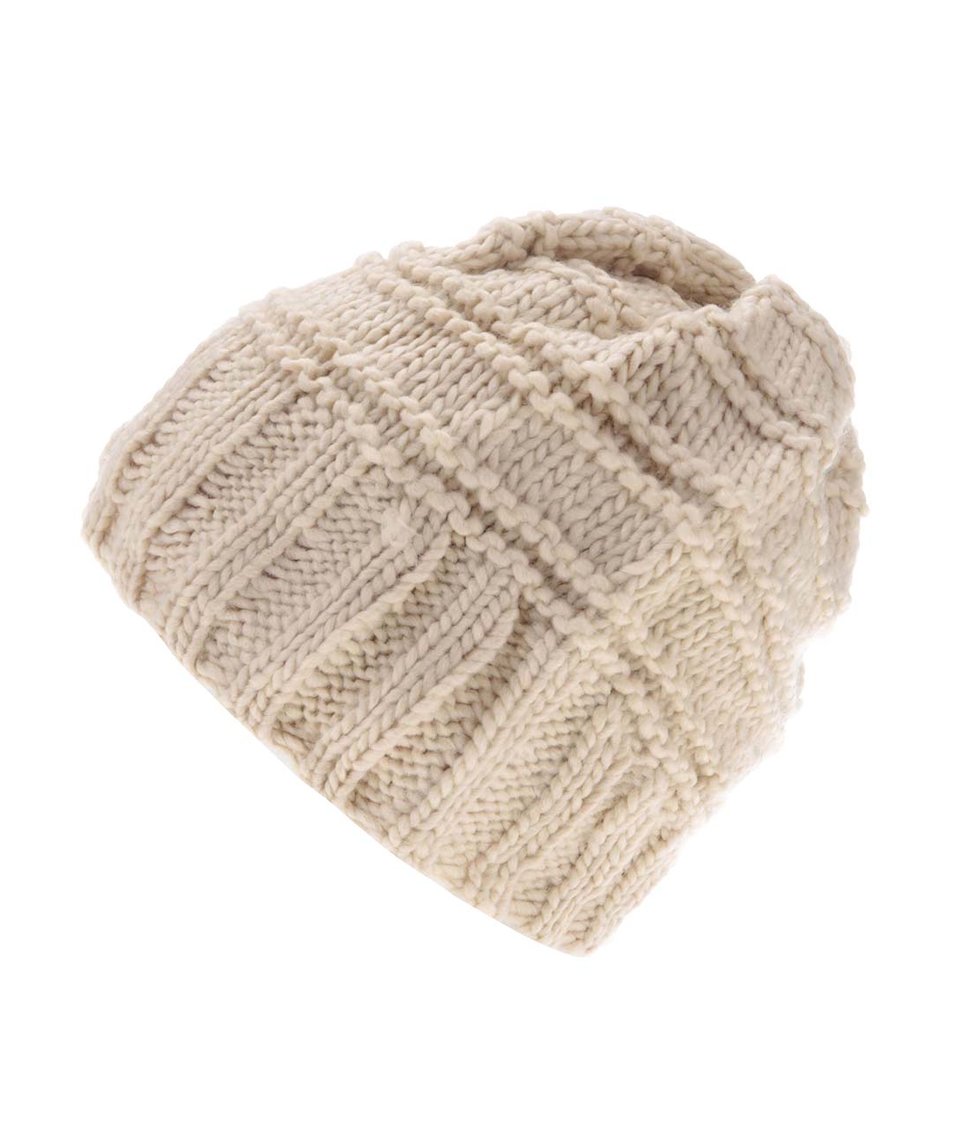 Béžová pletená čepice Haily´s Strickmütze