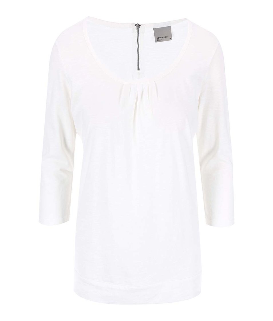 Bílé tričko s 3/4 rukávy Vero Moda Hope