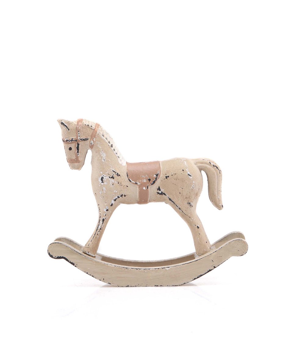 Hnědý vintage dřevěný houpací koník Dakls