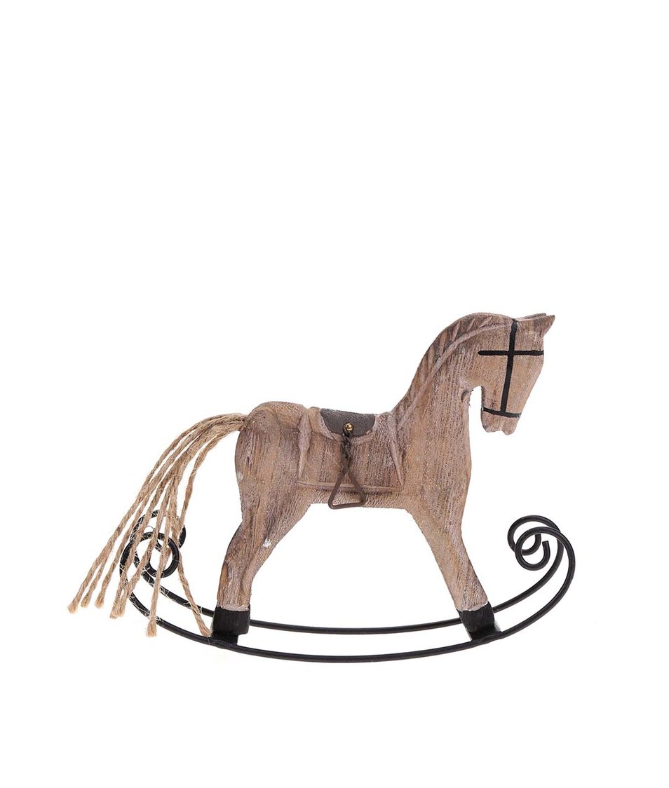 Dřevená dekorace ve tvaru houpacího koníka Dakls