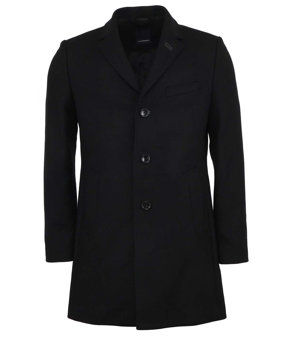 Černý luxusní kabát J.Lindeberg Wolger