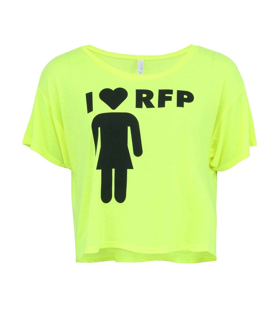 Neonově žluté dámské tričko ROCK FOR PEOPLE