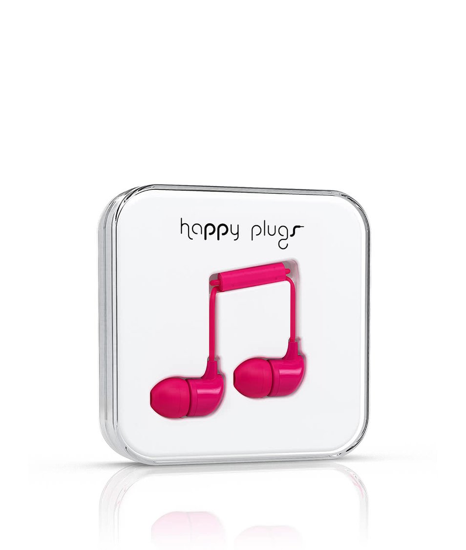 Růžová In-Ear sluchátka Happy Plugs