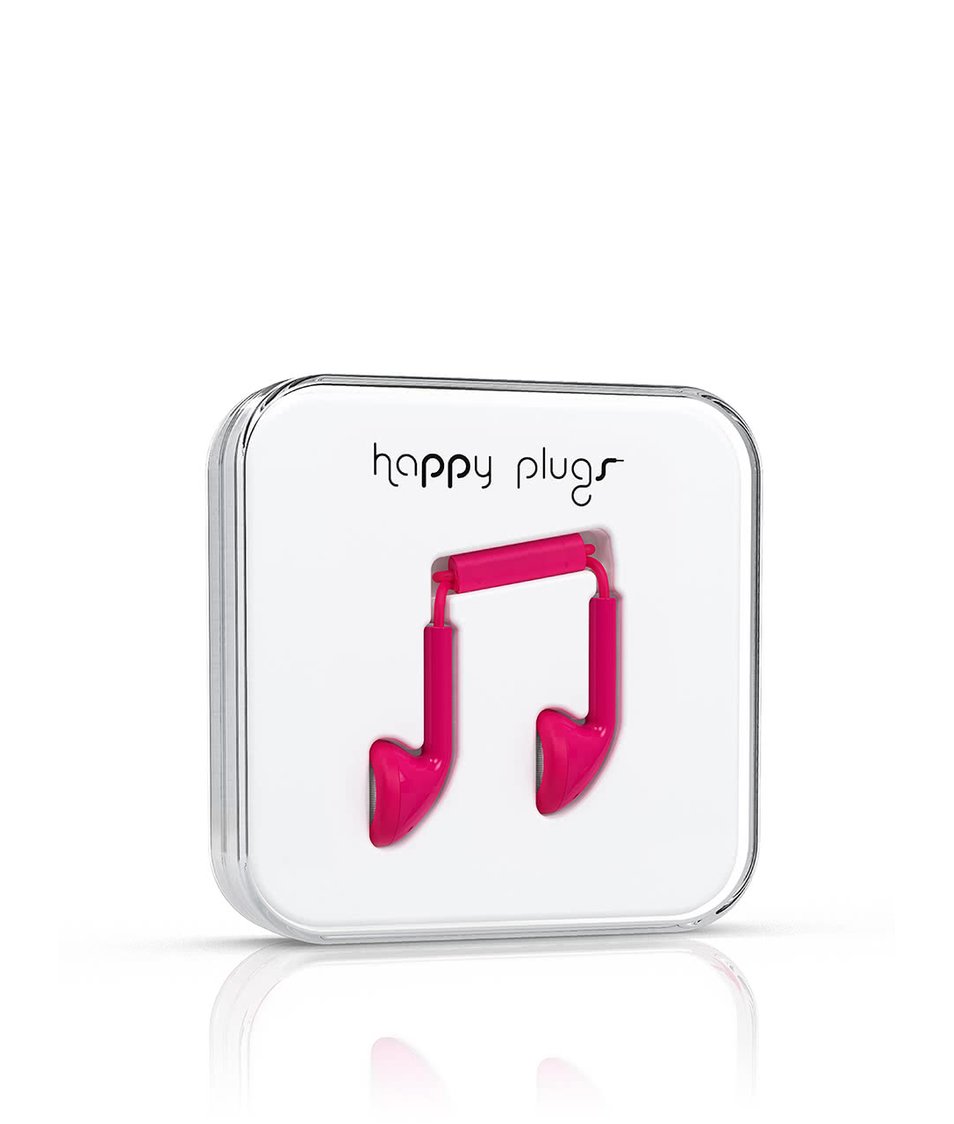 Růžová Earbud sluchátka Happy Plugs