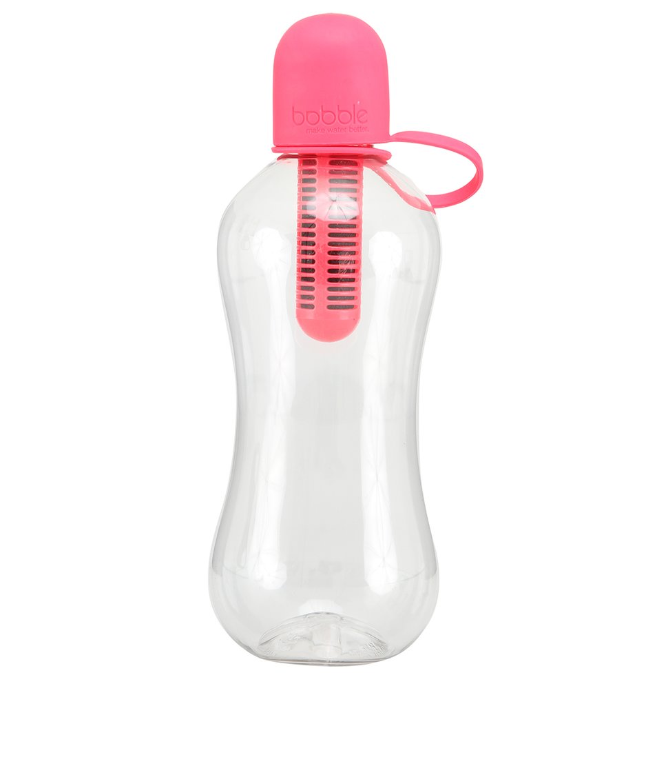 Růžová filtrační láhev se silikonovým víčkem bobble