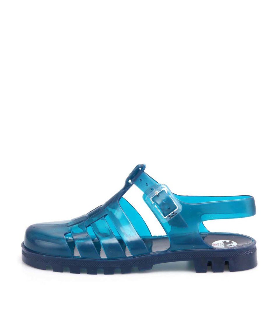 Tyrkysové transparentní plastové sandálky JuJu Maxi